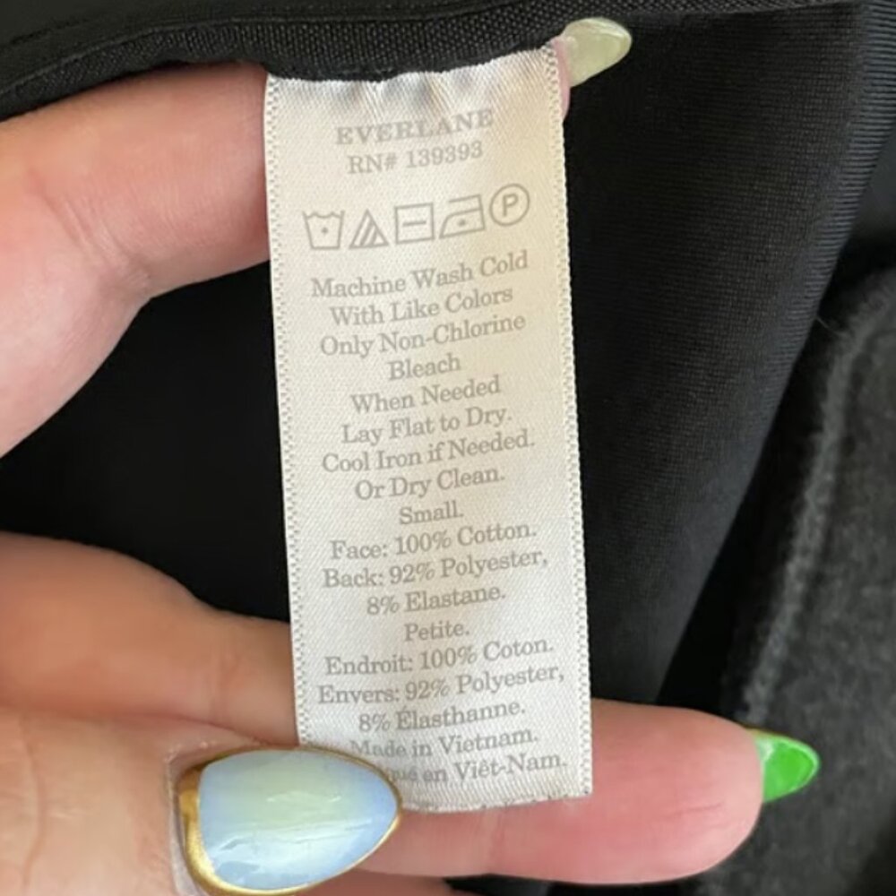 Discontinued Everlane • Street Fleece Bomber Jacket • Charcoal Gray • Petite S - Picture 7 of 7